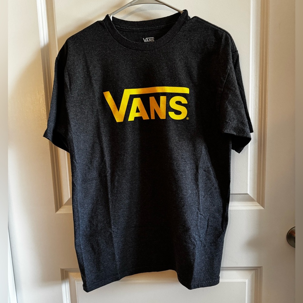 Vans Grey T-Shirt with Yellow Logo